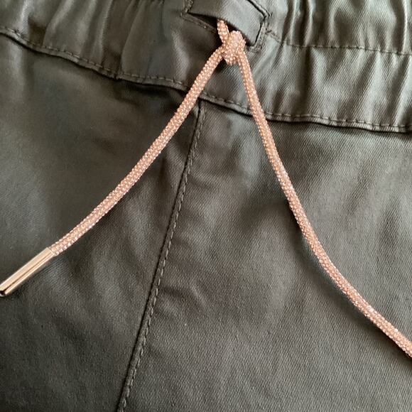 Bevy Flog Shely Dark Green Rose Gold Swarovski Crystal Tie Slim Pant 30 - Picture 4 of 7